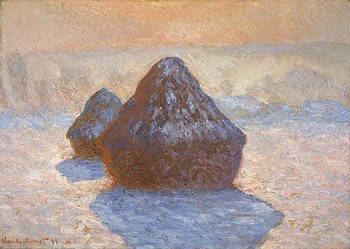 Haystacks: Snow Effect, 1891, Claude Monet