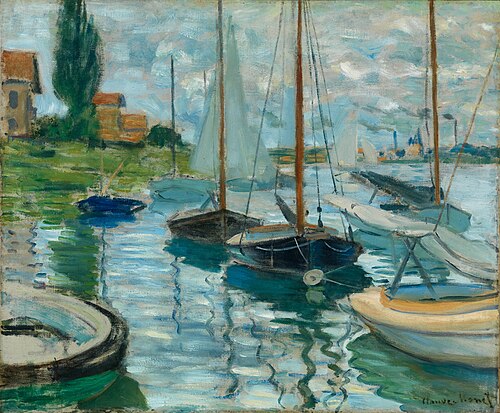 Bateaux sur la Seine à Gennevilliers, 1874, Claude Monet
