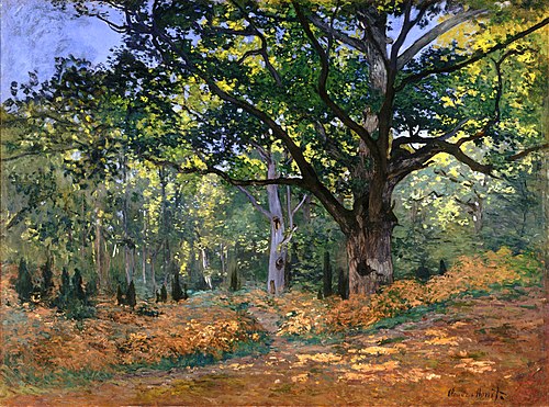 Le Chêne de Bodmer, la route de Chailly, 1865, Claude Monet
