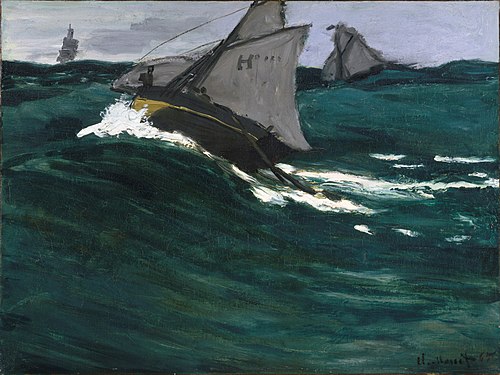 La Vague verte, 1865, Claude Monet