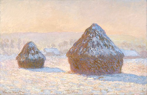 Meules, effet de neige, le matin, 1891, Claude Monet