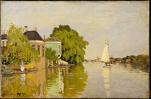 Maisons sur l'Achterzaan, 1871, Claude Monet
