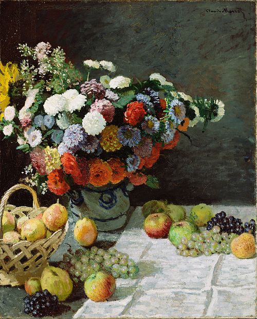Still Life with Flowers and Fruit, 1869, Claude Monet