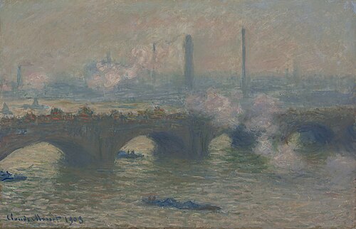 Waterloo Bridge, Gray Day, 1903, Claude Monet