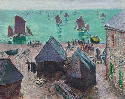 The Departure of the Boats, Étretat, 1885, Claude Monet