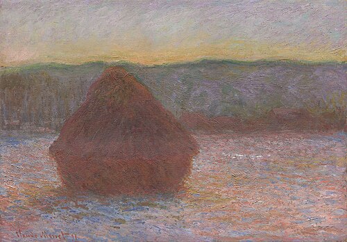 Stack of Wheat (Thaw, Sunset), 1890, Claude Monet