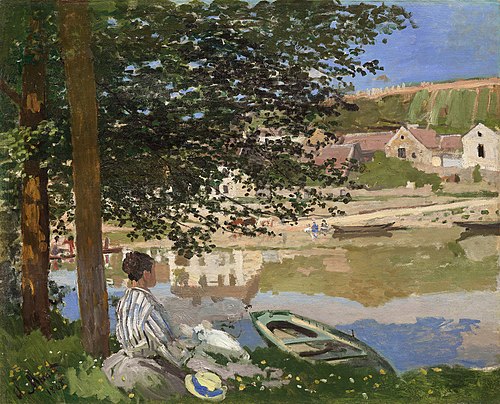 Sur les bords de Seine à Bennecourt, 1868, Claude Monet