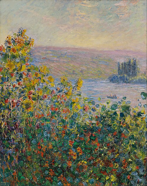 Flower Beds at Vétheuil, 1881, Claude Monet