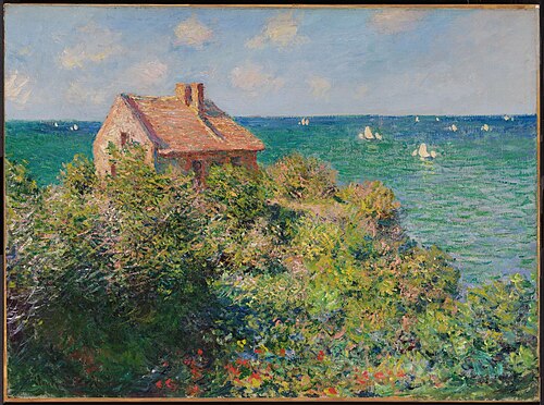 Fisherman's Cottage on the Cliffs at Varengeville, 1882, Claude Monet