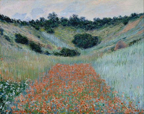 Poppy Field in a Hollow near Giverny, 1885, Claude Monet