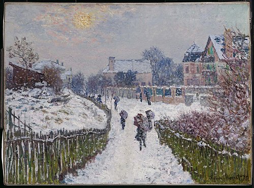 Boulevard Saint-Denis, Argenteuil, in Winter, 1875, Claude Monet