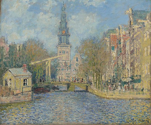 Le Zuiderkerk, Amsterdam, 1874, Claude Monet