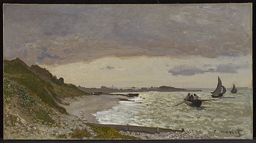 The Seashore at Sainte-Adresse, 1864, Claude Monet