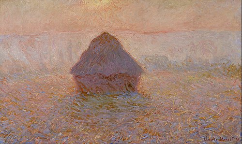 Meule, soleil dans la brume, 1891, Claude Monet