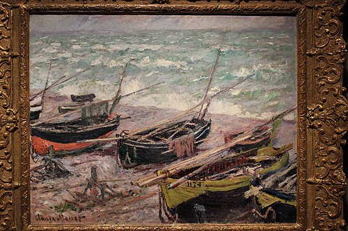 Barques de pêche à Étretat, 1885, Claude Monet