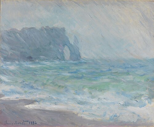 Rain at Étretat, 1886, Claude Monet
