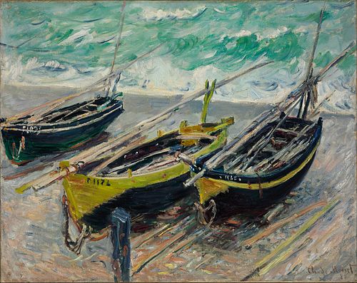 Three Fishing Boats, 1885, Claude Monet