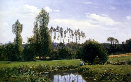 Vue prise à Rouelles, 1858, Claude Monet