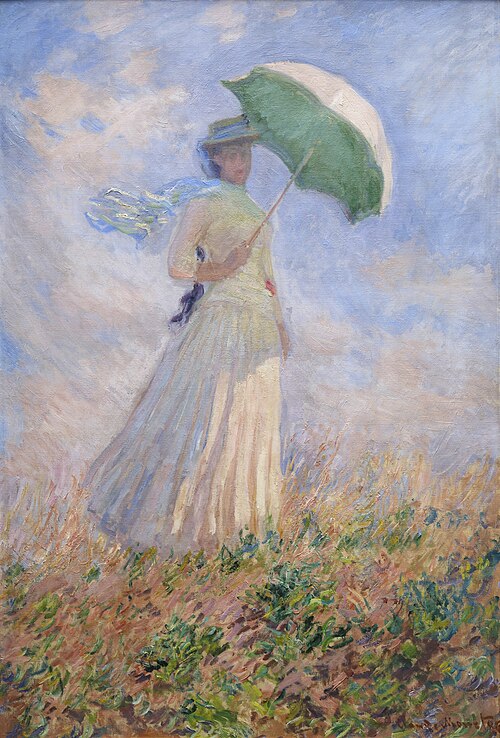 Femme à l'ombrelle tournée vers la droite, 1886, Claude Monet