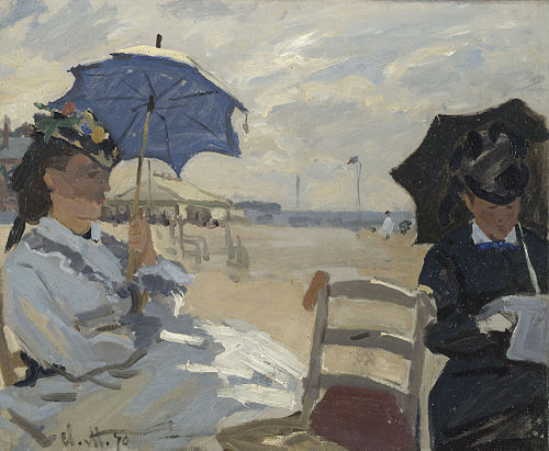 La Plage à Trouville, 1870, Claude Monet