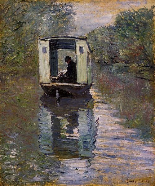 The Studio Boat (Le Bateau-atelier), 1876, Claude Monet