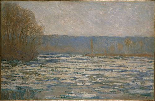 Ice breaking up on the Seine near Bennecourt, 1893, Claude Monet