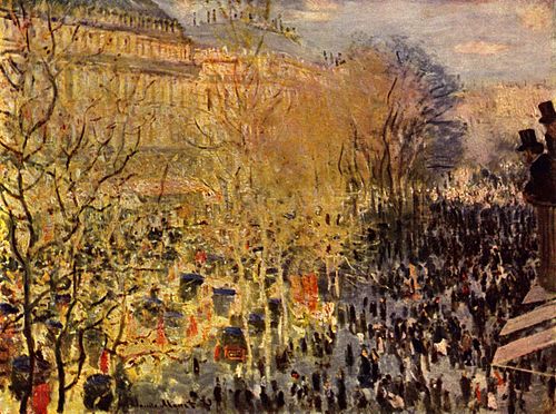 Carnaval Boulevard des Capucines, 1873, Claude Monet