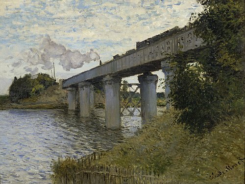 Le Pont du chemin de fer à Argenteuil, 1870, Claude Monet