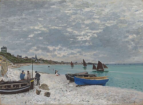 La Plage de Sainte-Adresse, 1867, Claude Monet