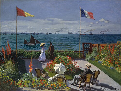 Terrasse à Sainte-Adresse, 1867, Claude Monet