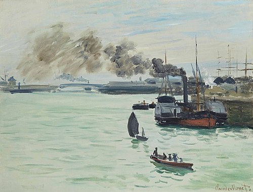 Vue d'un port, 1871, Claude Monet
