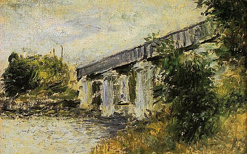 Le Pont du chemin de fer à Argenteuil, 1874, Claude Monet