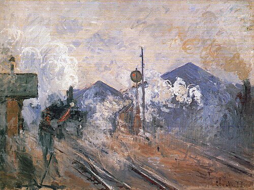 Les Voies à la sortie de la gare Saint-Lazare, 1877, Claude Monet