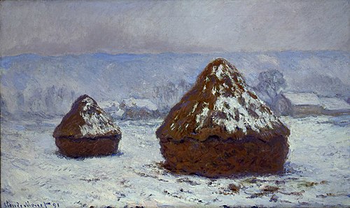 Meules, Effet de neige, 1890, Claude Monet