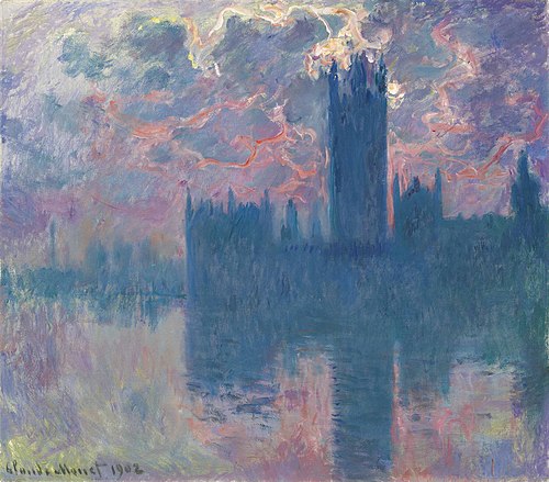 Le Parlement, soleil couchant, 1903, Claude Monet