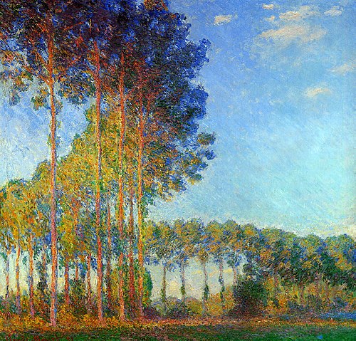 Peupliers au bord de l'Epte, vue du marais, 1892, Claude Monet