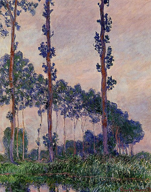 Les Trois Arbres, temps gris, 1891, Claude Monet