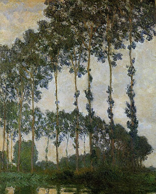 Peupliers près de Giverny, temps couvert, 1891, Claude Monet