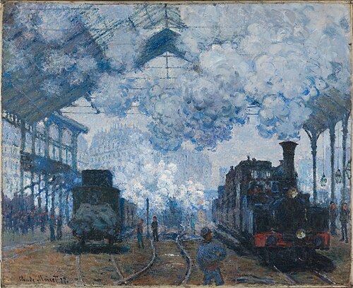 La gare Saint-Lazare, arrivée d’un train, 1877, Claude Monet