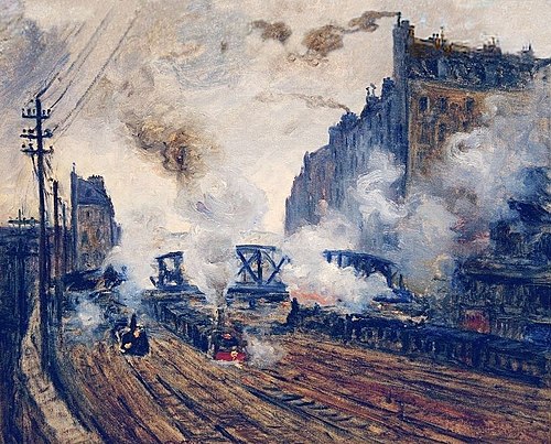La Tranchée des Batignolles, 1877, Claude Monet