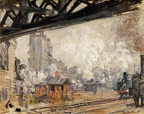 La Gare Saint-Lazare, vue extérieure, 1877, Claude Monet