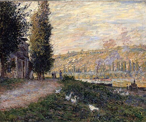 La berge à Lavacourt, 1879, Claude Monet