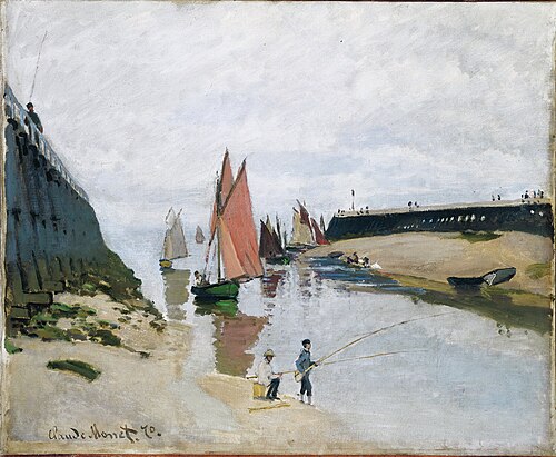 L'Entrée du port de Trouville, 1870, Claude Monet
