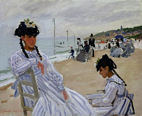 Sur la plage à Trouville, 1870, Claude Monet