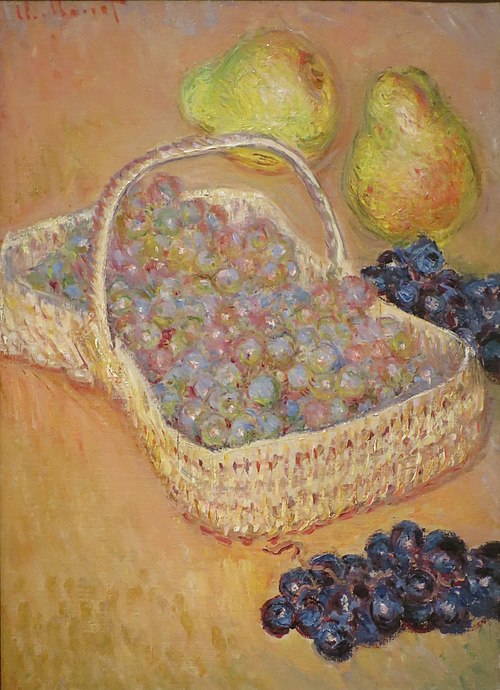 Basket of Grapes, 1883, Claude Monet