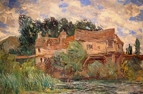 Houses on the Old Bridge at Vernon, 1883, Claude Monet