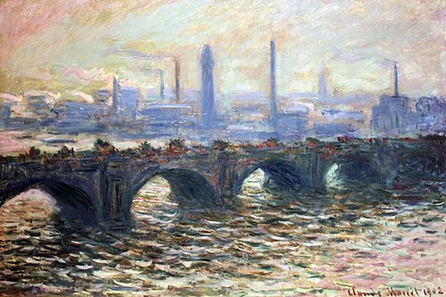 Le pont de Waterloo, matin brumeux, 1902, Claude Monet