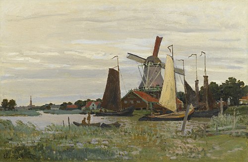 Un Moulin à Zaandam, 1871, Claude Monet