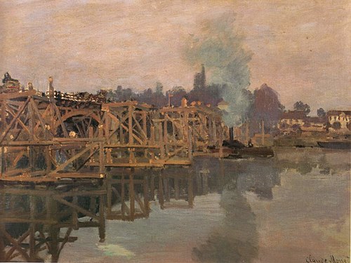 Argenteuil, le pont en réparation, 1872, Claude Monet