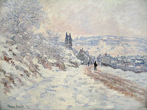 La route de Vétheuil, effet de neige, 1879, Claude Monet